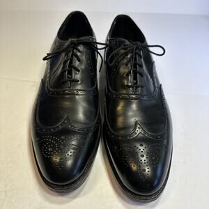 Cordwainer Wright‎ Mens Dress Shoes 11.5 B Black Leather Wingtip Balmoral USA